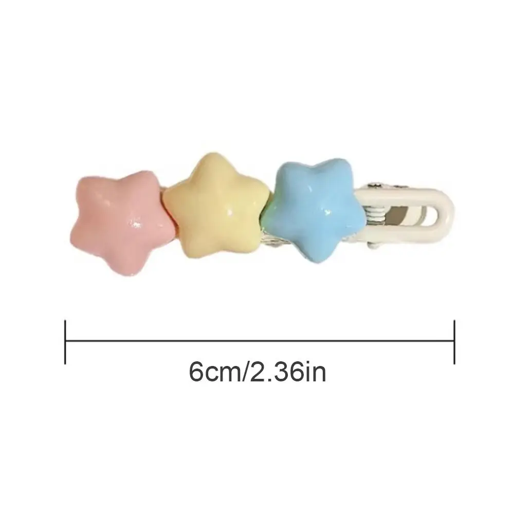 Cute Alloy Star Hair Clip Sweet Fairy Y2K Hair Clip Dopamine Hair Accessories Banger Clip for Girls