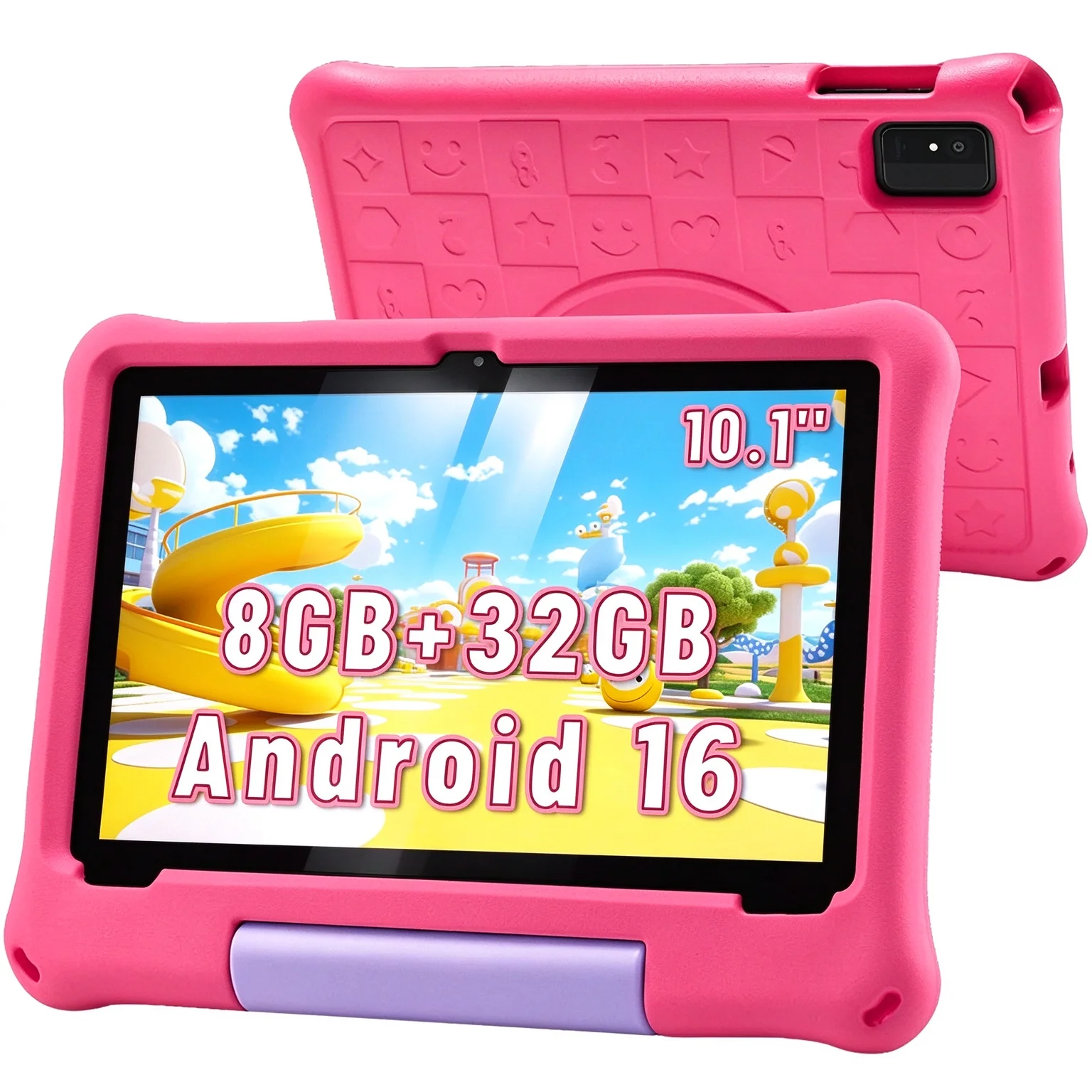 10.1 Inch Kids Tablet Android 15 8GB RAM+32GB ROM(1TB Expandable), Octa-Core 1.8GHz,5000mAh Battery Parental Controls, EVA Case