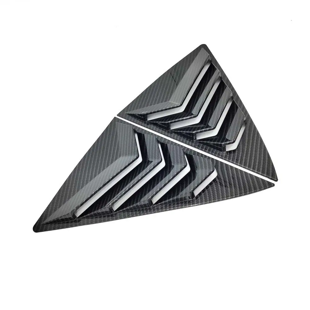2x Carbon Fiber Look Rear Window Quarter Louver Cover For Toyota Camry 2012-2017