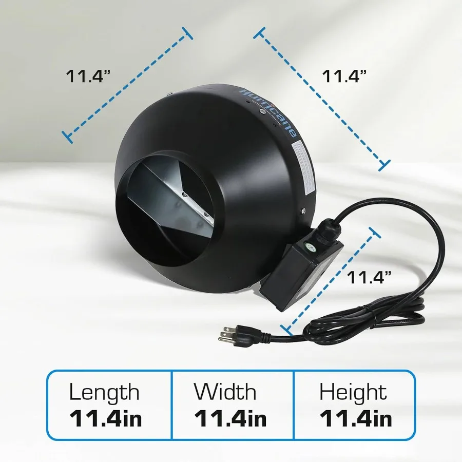 6 Commercial Grade Inline Fan for Phresh Black Ops Carbon Filters IdealAir Ducting and Clamps Titan Controls Ventilation System