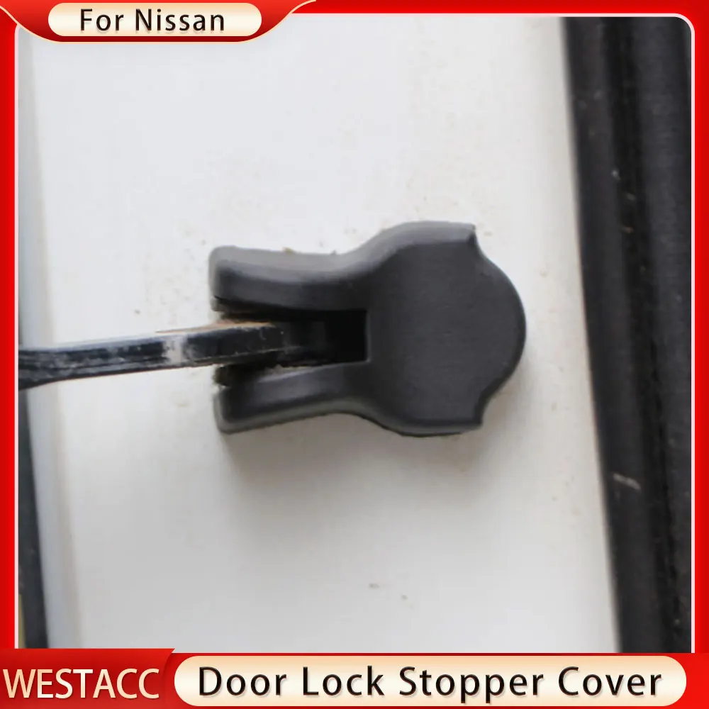 4Pcs ABS Door Lock Cover Door Stopper Cover for Nissan X-trail T32 Rogue Qashqai J11 Teana Altima Almera Sentra Murano Juke