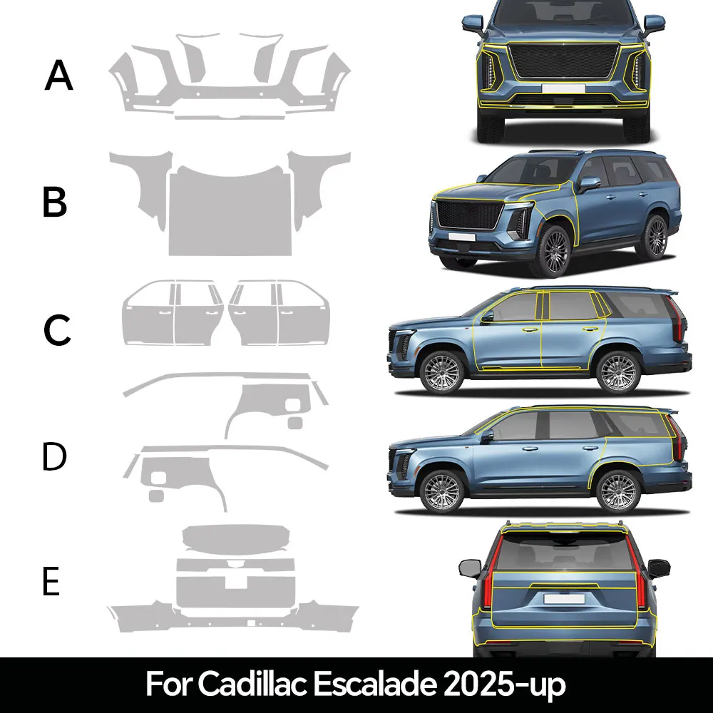 For Cadillac Escalade 2025-up TPU Paint Protection Film Sticker Anti-scratch Protective Transparent PPF Body Kit Accessories
