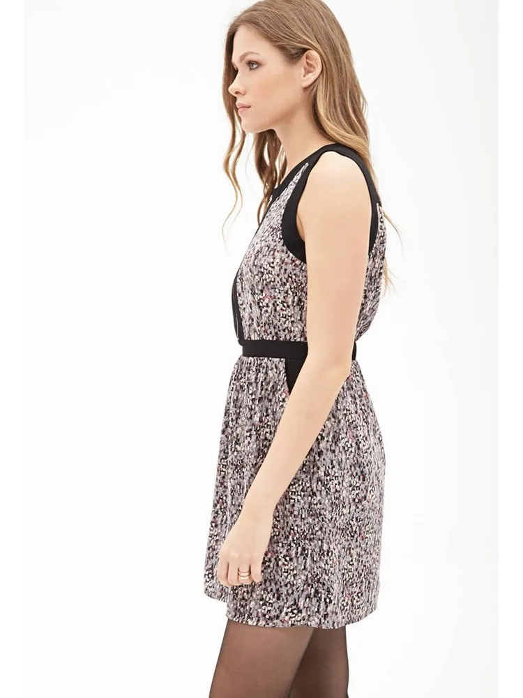 레트로 플로럴 프린트 하이웨이스트 드레스 여성용 슬림핏 스커트 출퇴근용 봄 가을 시즌