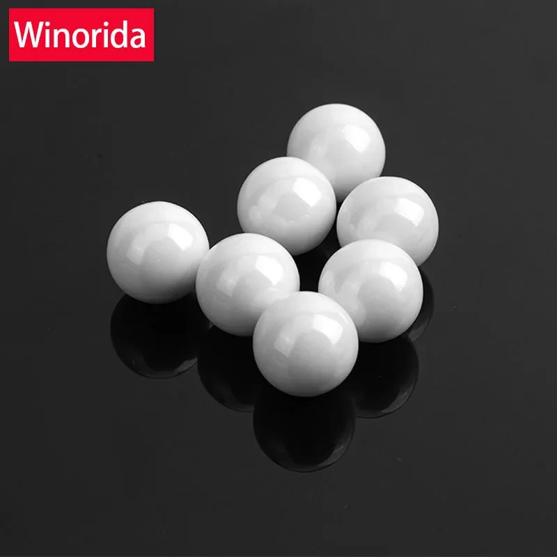 ZrO2 Ceramic Bearing Balls 1.588mm-15.875mm High Precision Wear Resistant Zirconia Insulation Beads for Machinery Bearings