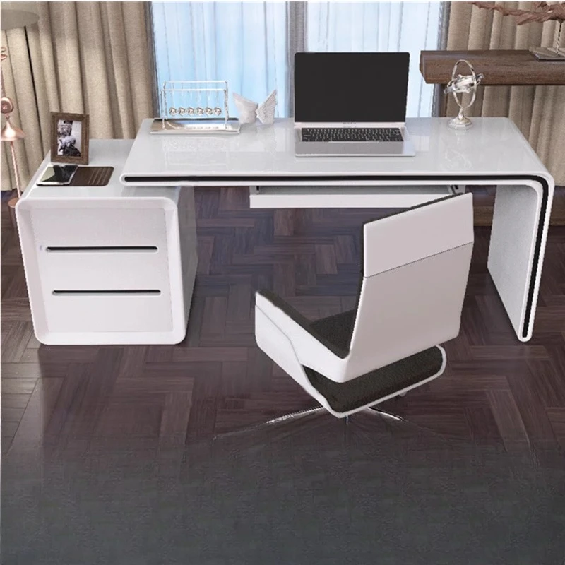 

White Simple Office Desk Drawers Computer Corner Vanity Fashionable Office Desk Standing Hospital Mesa Ordenador Furnitures