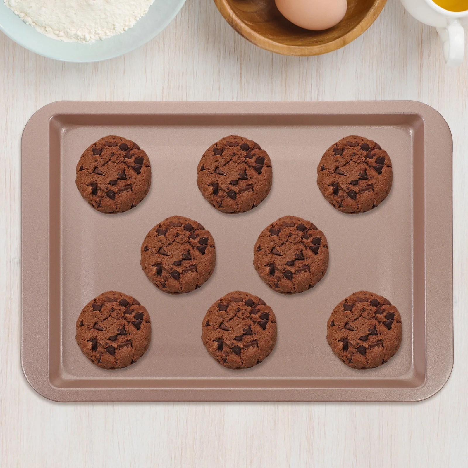 

1pc Baking Pan Rectangle Large Non Stick Carbon Steel Reusable For Cheesecake Cookies Sheet Pans Baking Tray Kitchen Bakeware