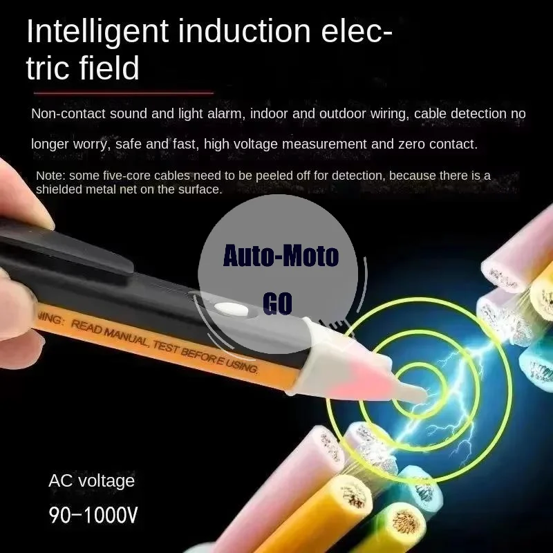 Non Contact Induction Test Pencil 90-1000V AC Voltage Detector Portable for Household Circuit Check Electrician Work
