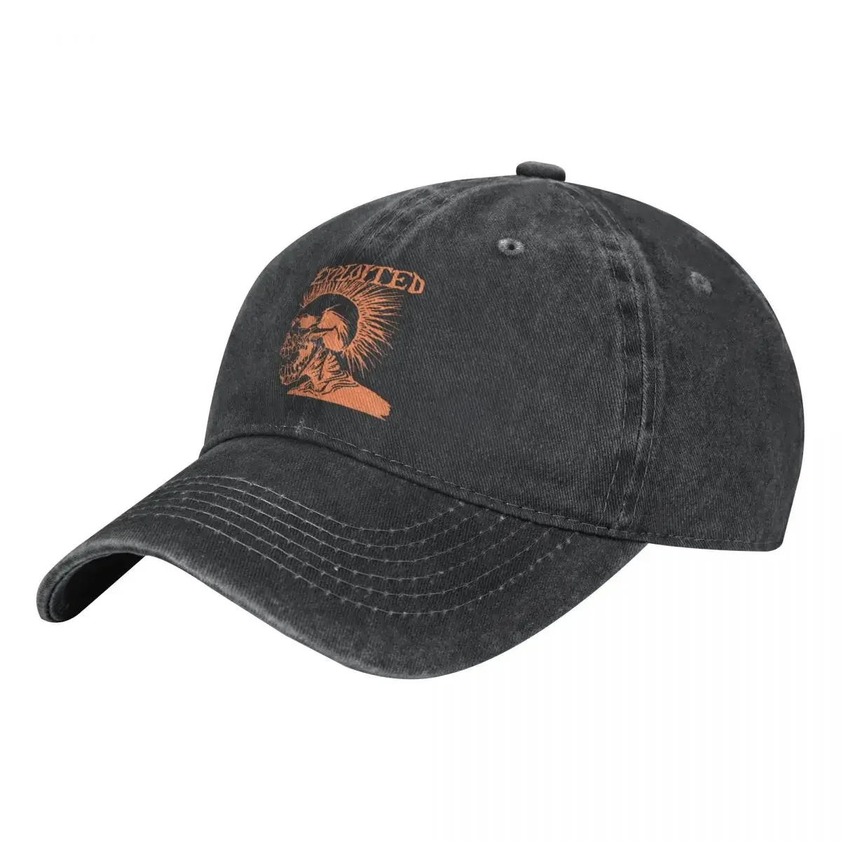 The Exploited Punk Washed Denim Baseball Cap Trucker Hats Pop All-Match