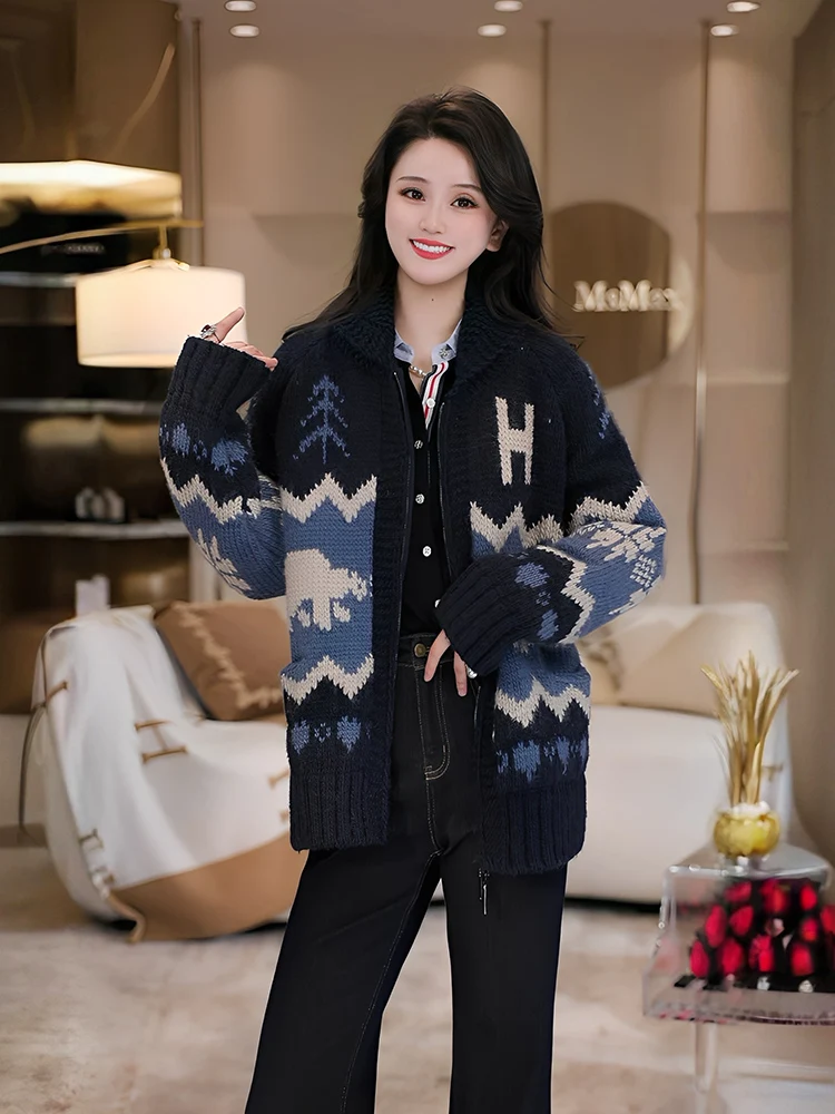 

Mehi eenland Fairy T Knitted Open Cardigan Women's Loose Floral Sweater Outerwear Spring Autumn Casual Sle Long Sve