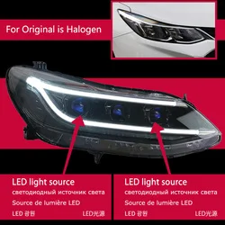 Car Styling Head Lamp for Cruze Headlight Projector Lens 2017-2019 Dynamic Signal Drl Automotive Accessories