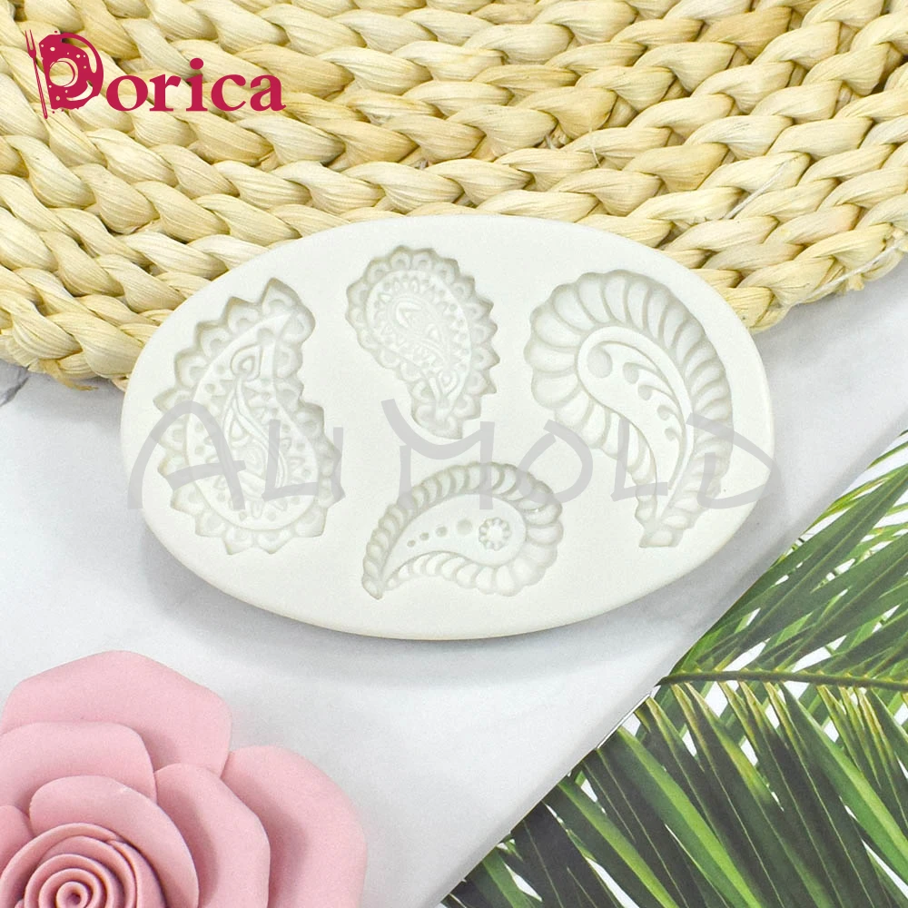 4 Holes Morocco Style Pattern Silicone Mold Fondant chocolate Resin Mould DIY Ornament Clay Moulds Cake Decorating Tool Bakeware