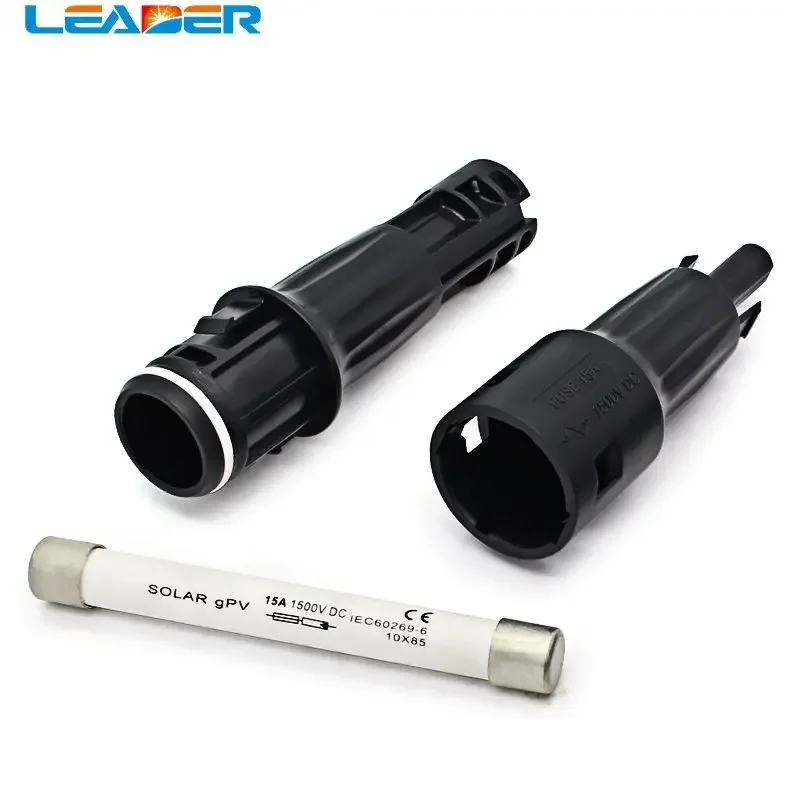 Imagem -06 - In-line Fusível Conector 15a mp 1500v dc Fio para Fêmea pv Solar Fusível Titular para Solar pv Sistema Alta Qualidade Peças Lote 10*85 mm