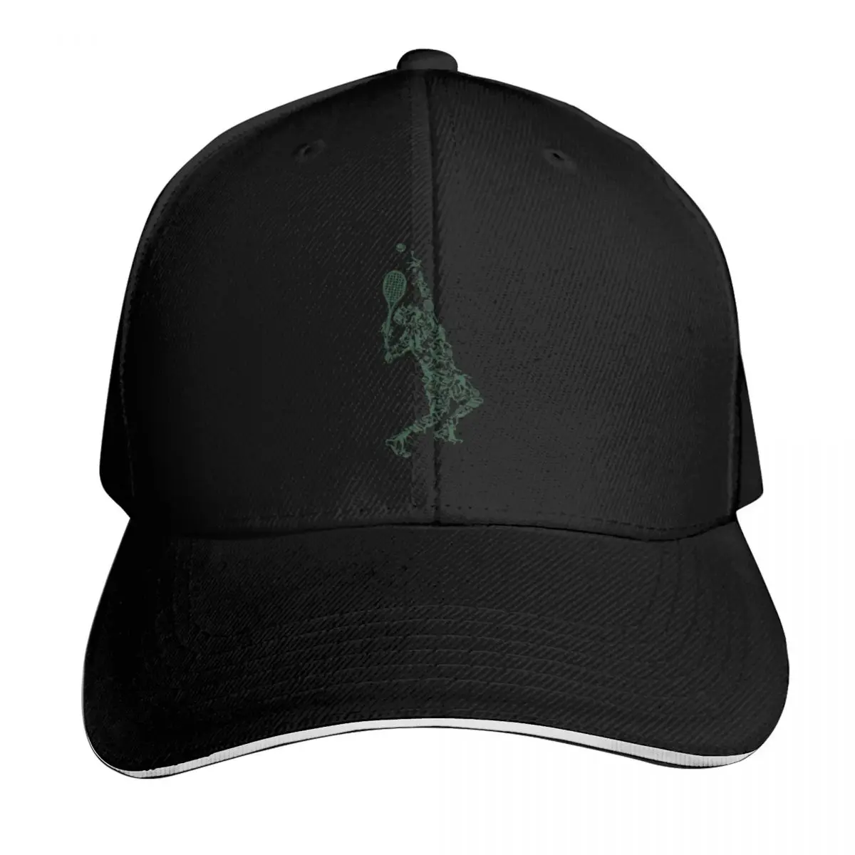 Tennis T Shirt - Player Positions Balls Racket in drawing Baseball Cap Men Women Casual Summer Sport Sun Cap