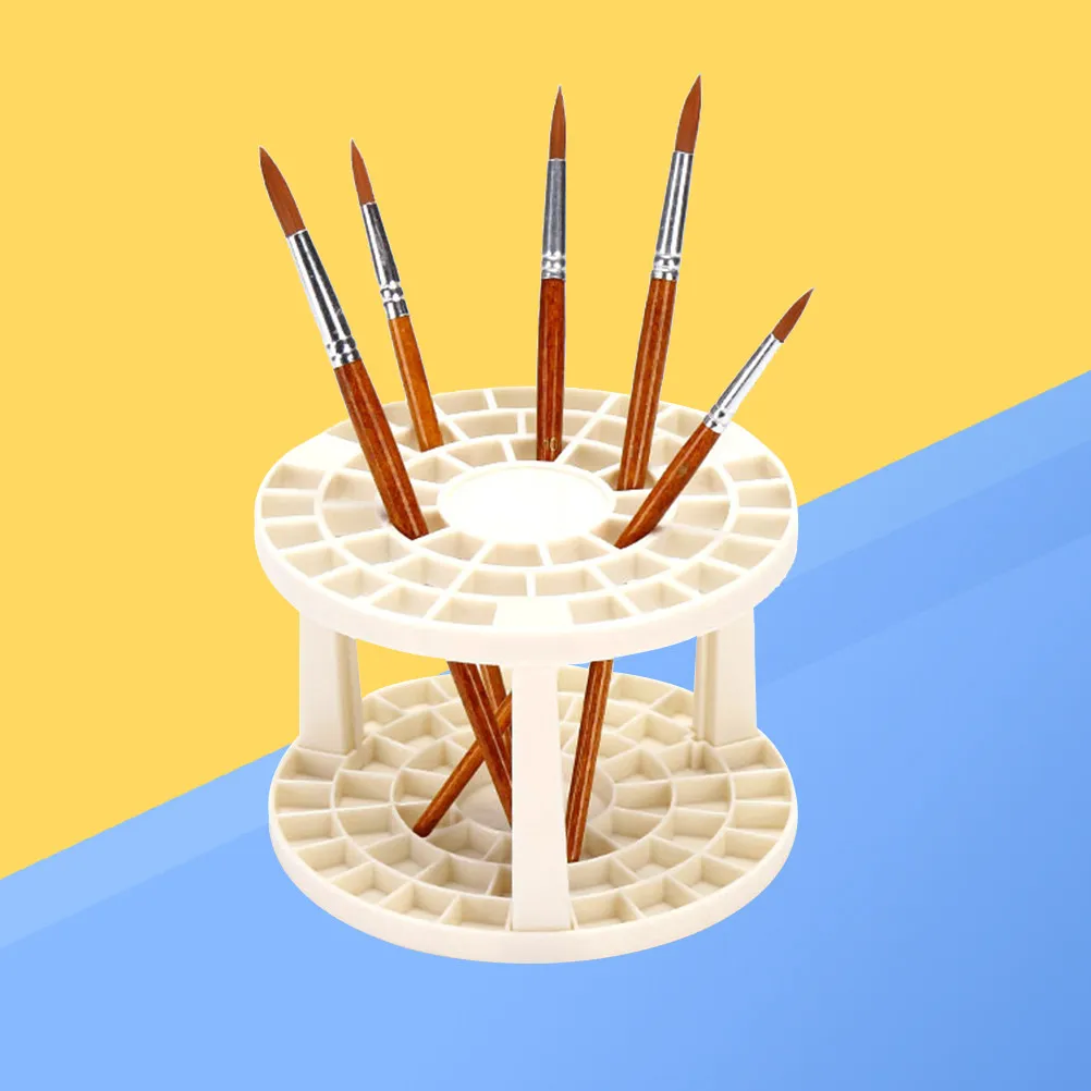 Multihole Plastic Brush Holder Organizer for Artists Paint Brushes Pottery Tools Makeup Brushes Easy Clean DIY Customizable