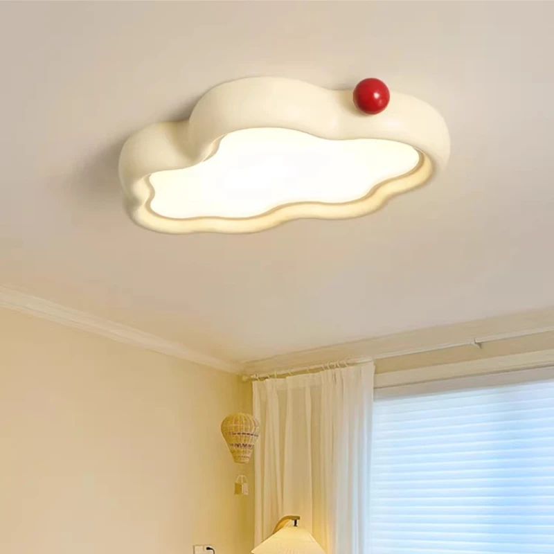 Cream Style Cloud Bedroom Ceiling Light LED Modern Minimalist Circular Ceiling Lamp Study Living Room Children's Room Restaurant