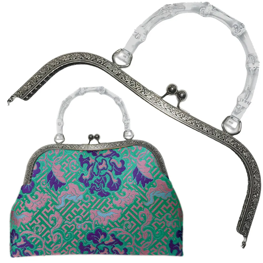 

10 шт. 27 см винтажные металлические рамки-застежки для сумок с бамбуковой ручкой, фурнитура для шитья, изготовление сумок, рукоделие