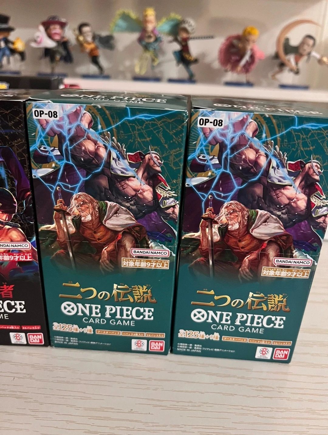 A Anime Bandai Japanese Two legends Card Opcg TCG OP-08 ONE PIECES Top Battle Trading card game Children's Collection Toy