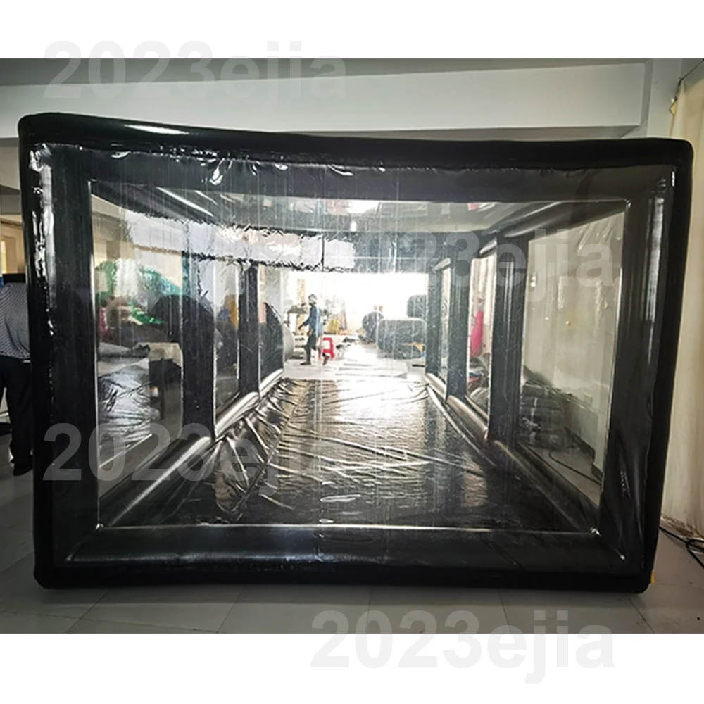 Tenda gonfiabile per garage gonfiabile durevole personalizzata Copertura per auto in PVC per esterni Tenda da parcheggio trasparente antipolvere Tenda spray gonfiabile per autolavaggio