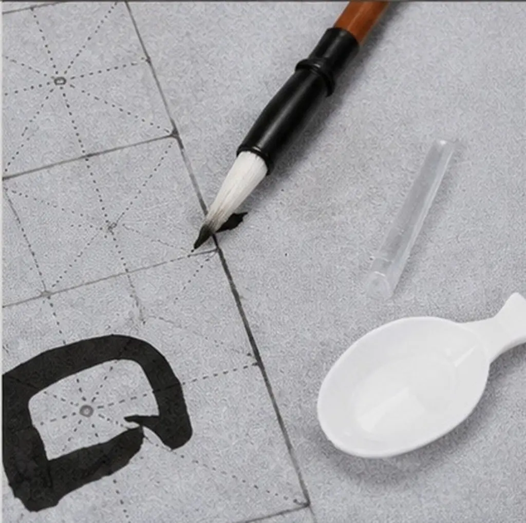 Beginner Water Writing Kit Chinese Brush and Dish Calligraphy for Beginners Practice Tools