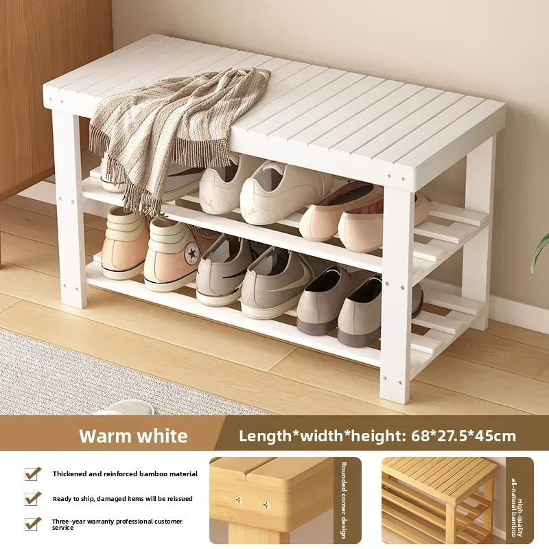 Shoe changing stool can be sat at the door of the home, shoe cabinet shoe stool entering the door shoe rack non-solid wood bench