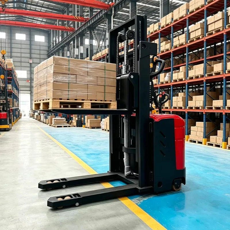 Customized Double Lift Series Electric Pallet Stacker 1.5t 2t Capacity Full Electric Stacker Truck With Color And Logo