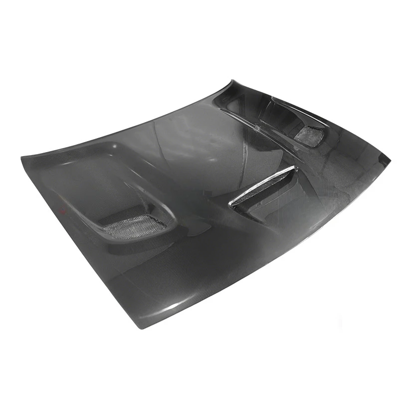 

Suitable for Dodge Challenger upgrade to Demon Hellcat three-hole carbon fiber hood and front cover surround