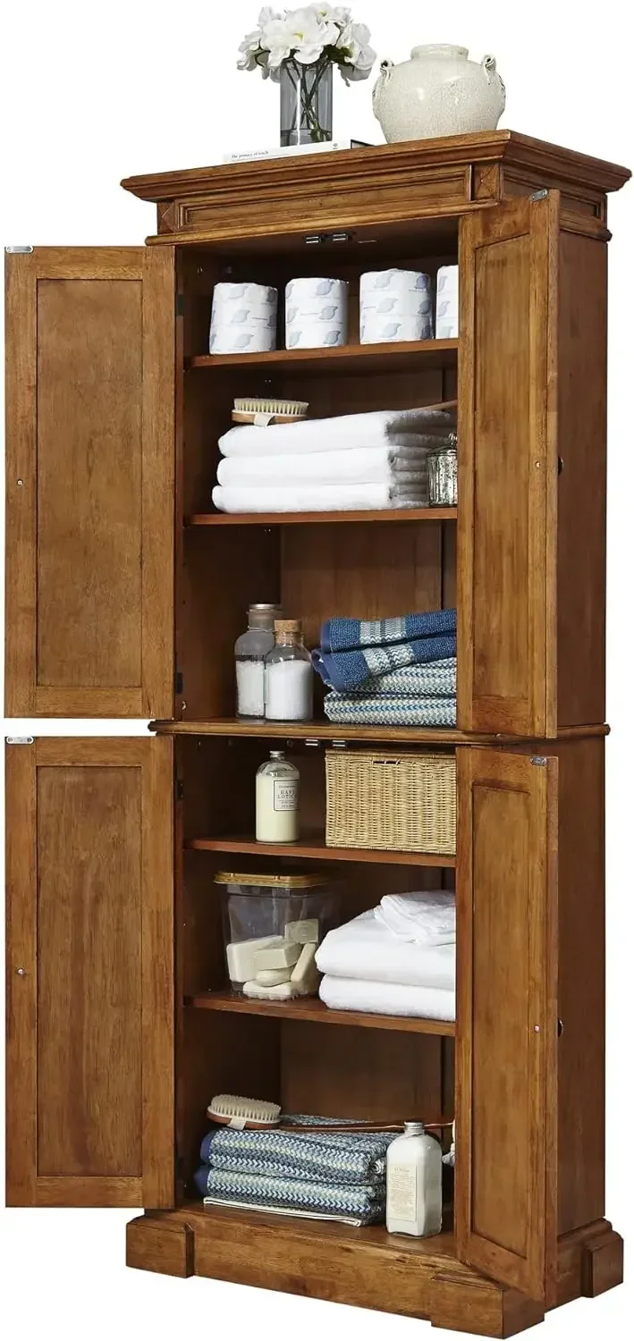 

high quality Storage Pantry with Drawer and Adjustable Shelves, Distressed Oak Oak, 72 Inches, High by 30 Inches Wide