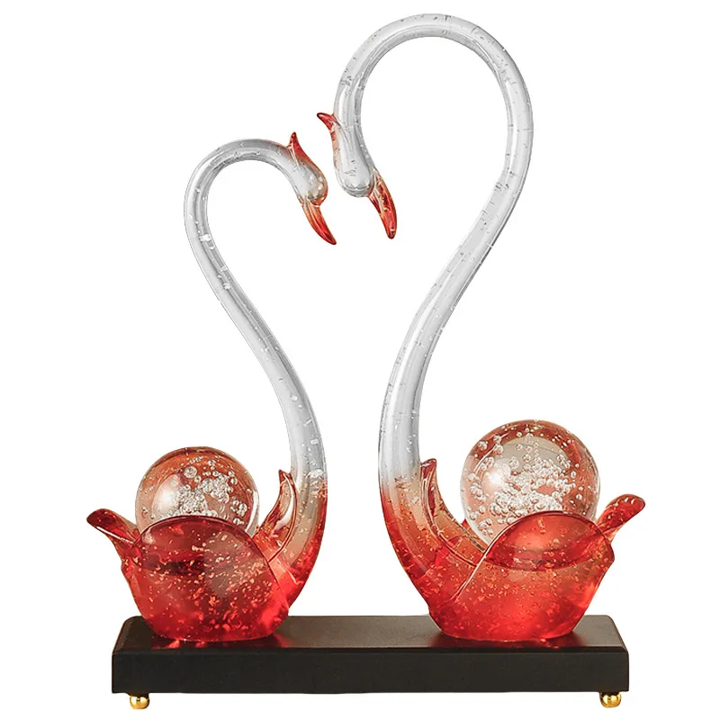 

Swan ornament TV cabinet, living room display cabinet, light luxury high-end home decoration, wedding gifts for newlyweds