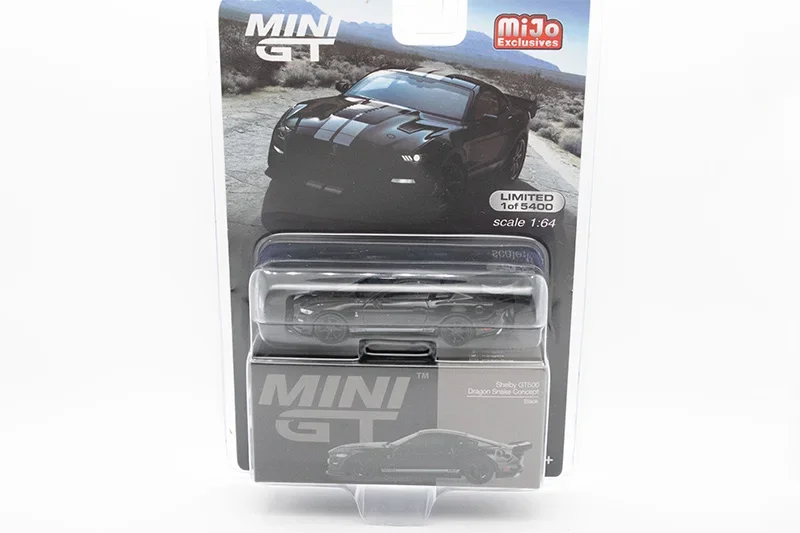 MINI GT 1:64 Mijo Shelby GT500 Dragon Snake Concept Black LHD Diecast Model Car