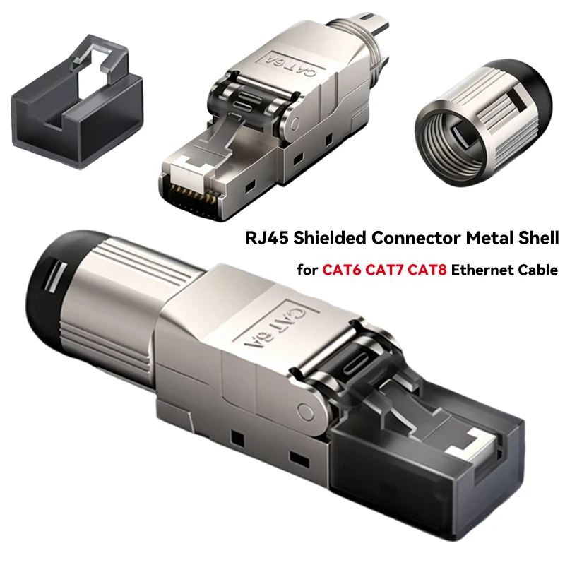1/10Pcs RJ45 Cat8 Cat7 Cat6A Connector for 22AWG-24AWG Shielded Modular Termination Ethernet Connectors 2000MHz 40G LAN Cable