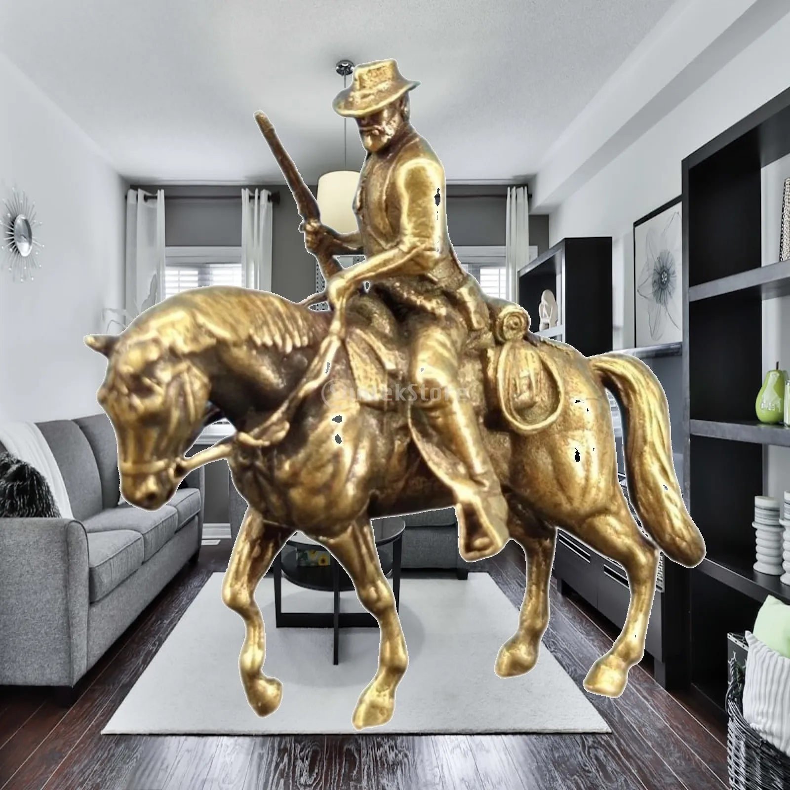1:64 Miniature Figure Decorative Ornament Sculpture Paintable Collectible Figurine Brass for Sand Table Home Study Desktop