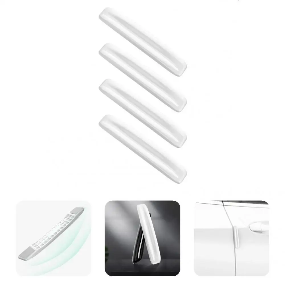 

4Pcs/Set Anti-collision Bar Reliable ABS Weather-resistant for Automobile Bumper Protector Anti-collision Strip