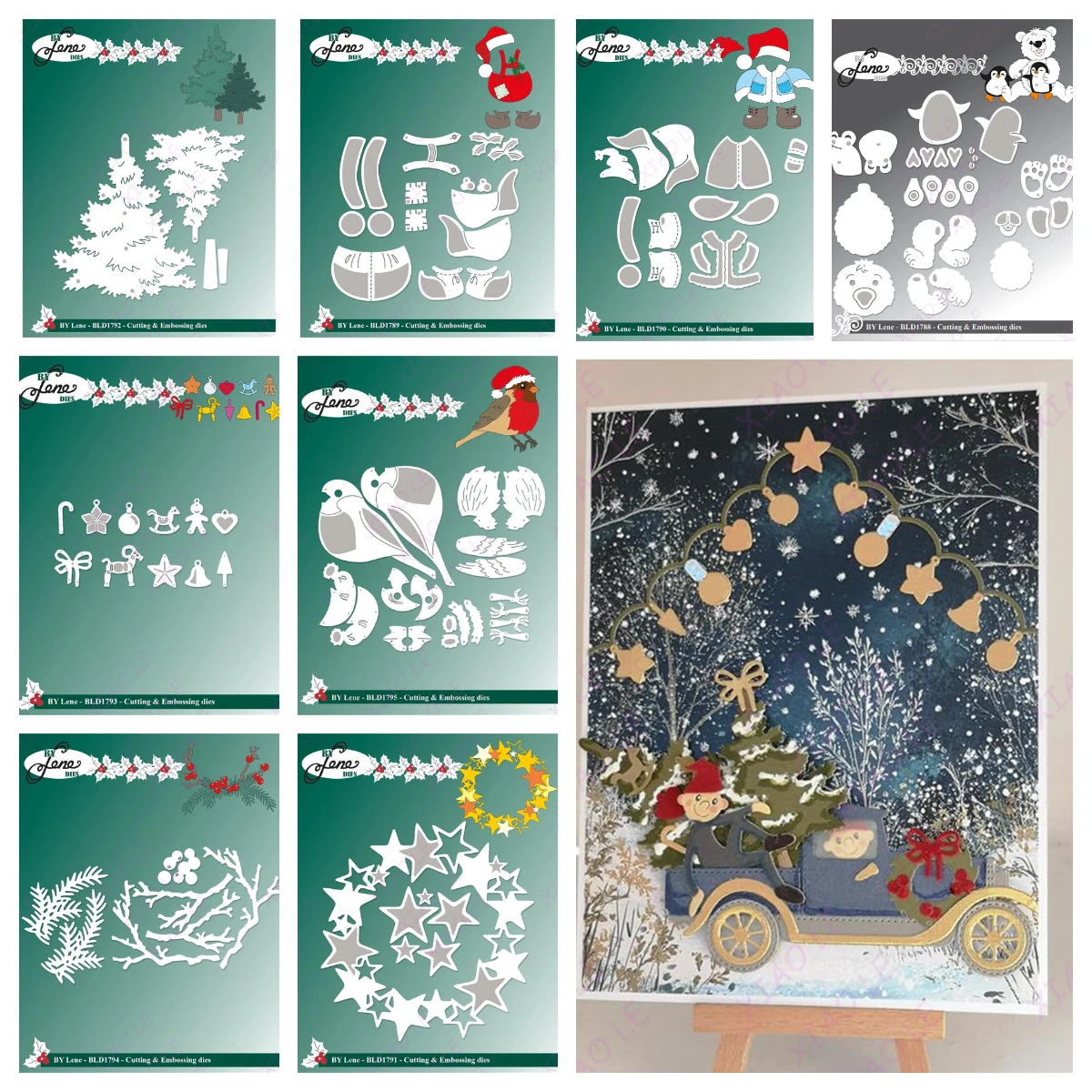 

Merry Christmas Branches and Berries Metal Cutting Dies For DIY Craft Making Decoration Greeting Stencil Paper Card Scrapbooking