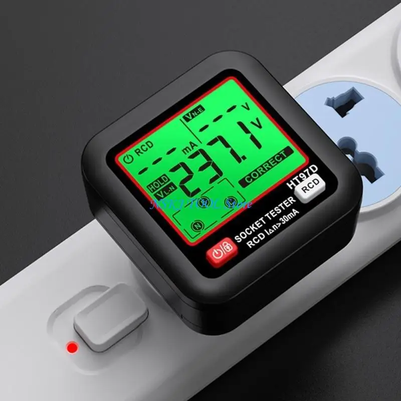 

L8RC Socket Tester Test Detector Digital Outlet Socket Checker with Data Hold
