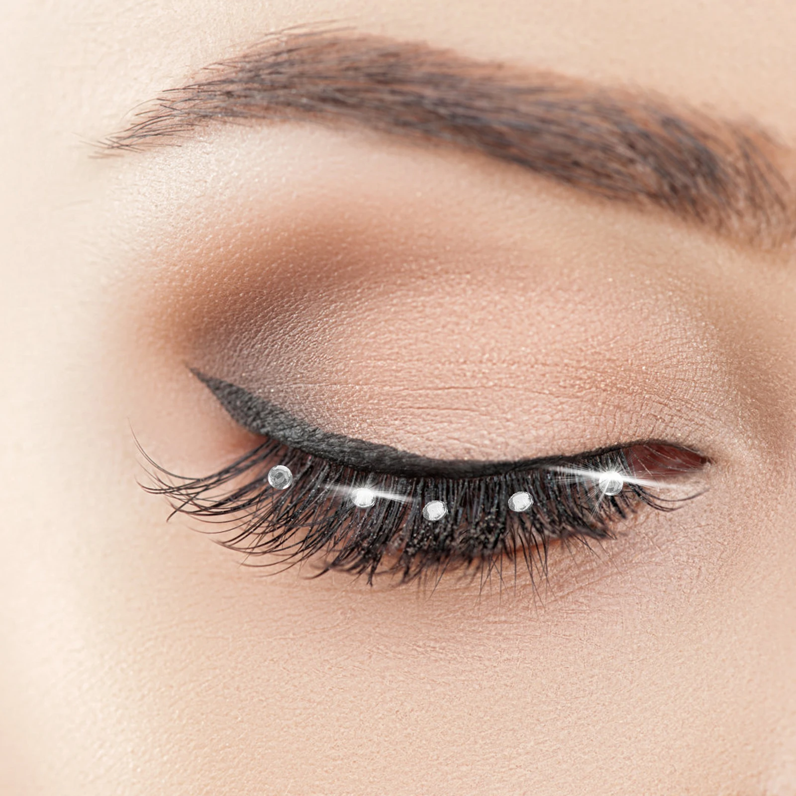 10 paia di ciglia finte con strass ciglia finte per le donne trucco per feste estensioni delle ciglia sfilata di moda lunga e durevole