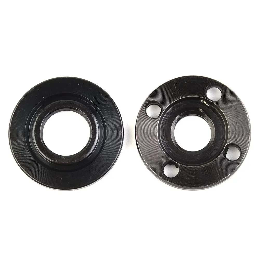 1 par de porca de flange interna e externa, moedor de ângulo de rosca, conjunto de 40mm de diâmetro para rosca de eixo de 14mm, peças de reposição de ferramenta elétrica