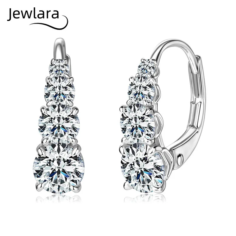 Jewlara Meteor Earrings D Color Moissanite, Versatile Niche Light Luxury 925 Silver Ladies Earrings Jewelry