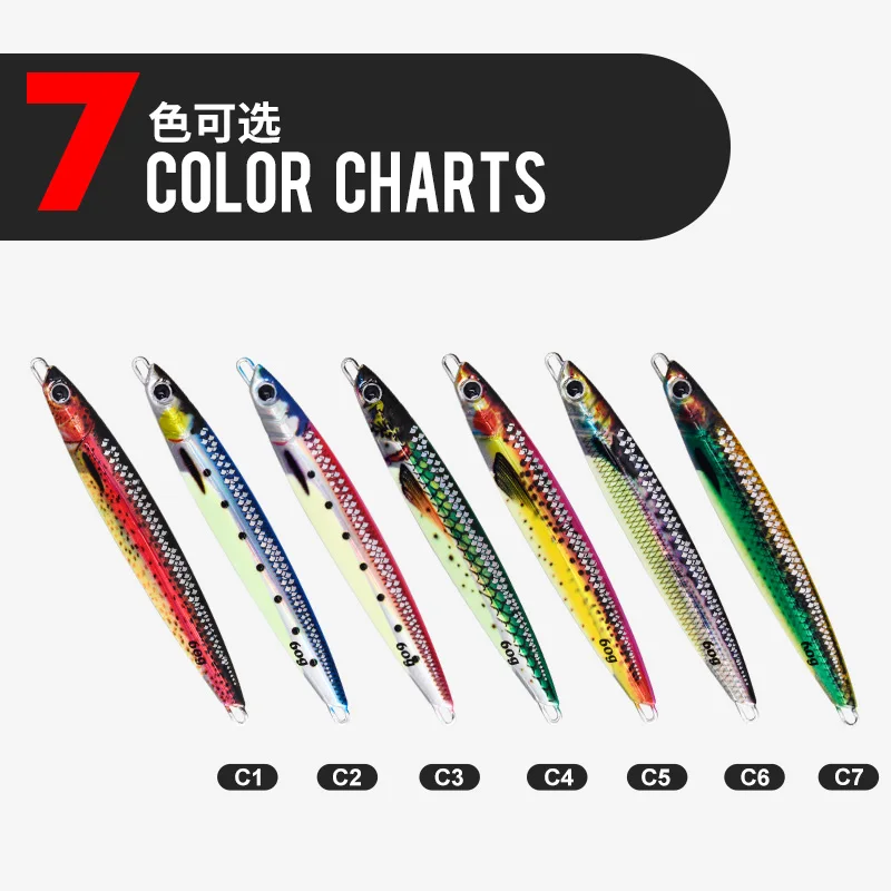 TEASER J161 3D 60G - 200G Simulated Metal Jig Lure, Long‑casting Slow‑fall Bait for Boat, Shore & Saltwater Fishing view 6