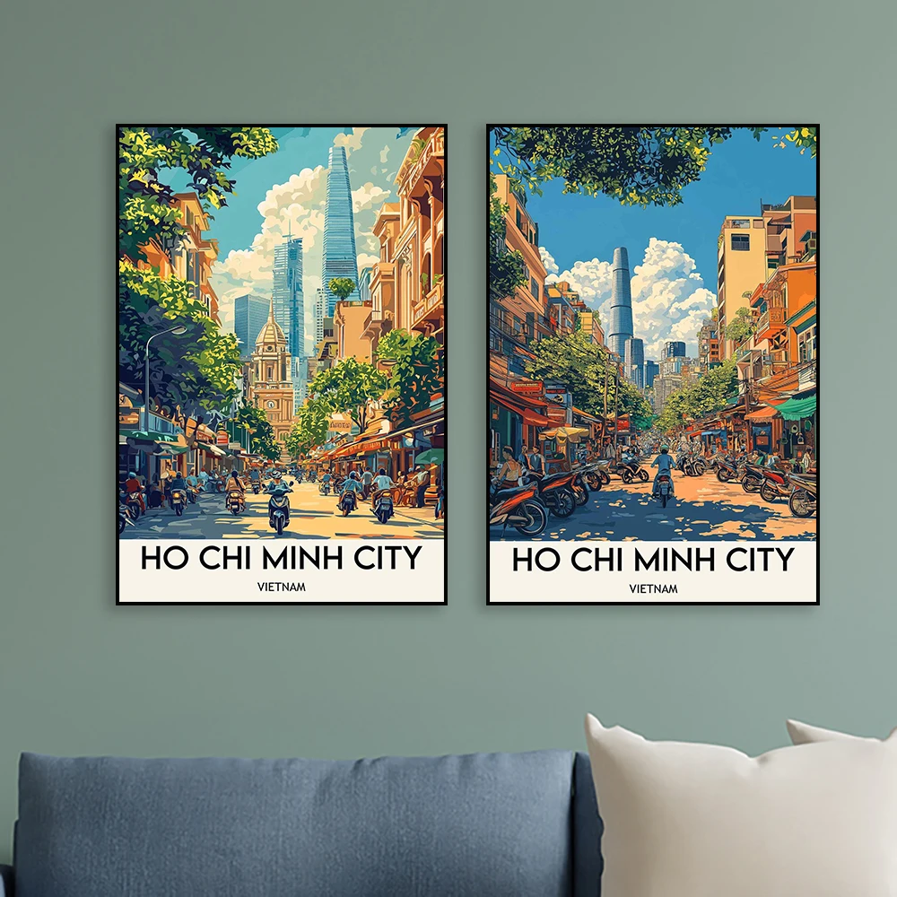Póster de paisaje de viaje de Santa Fe, nuevo México, ciudades de Ajaccio, impresiones de cósica, Cambridge, Reino Unido, pintura en lienzo de viaje, decoración