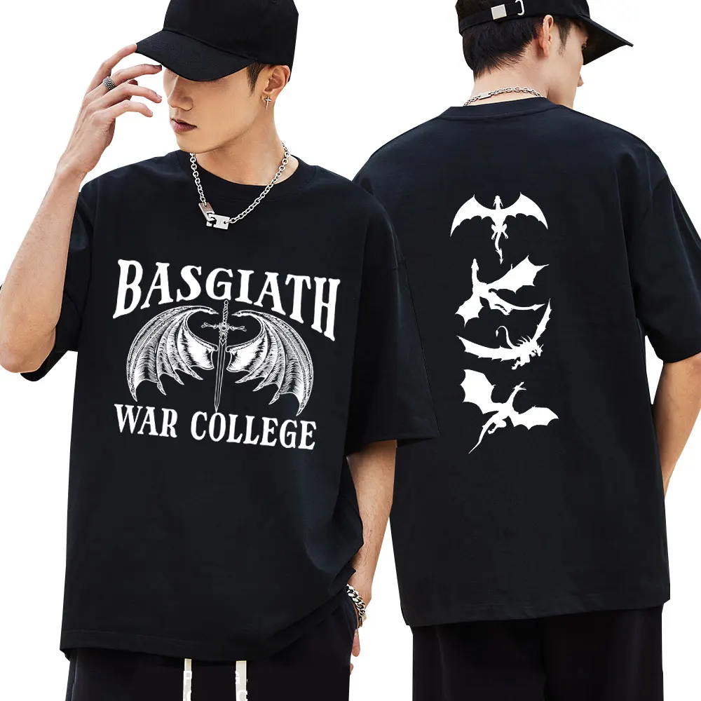 

Fourth Wing Dragon Rider Graphic T Shirt Harajuku Fashion Breathable Cotton T-shirt Men Women Basgiath War College Loose Tshirts