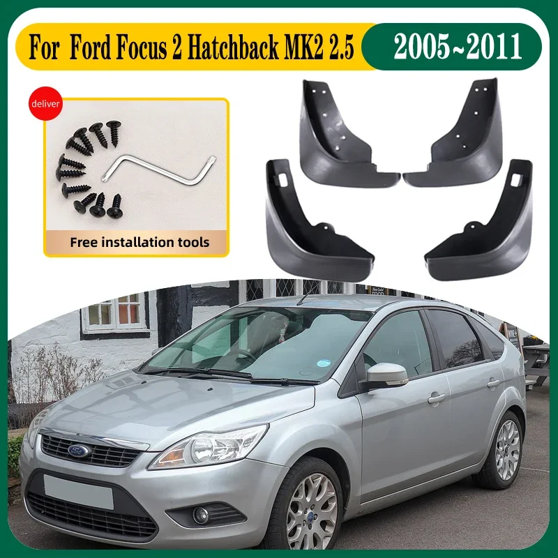 

Car Mudguards For Ford Focus 2 II Hatchback MK2 MK2.5 2005~2011 Car Splash Guard Front Rear Fender Auto Accessories Mud Flaps