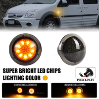 2pcs Front Fender LED Parking Lamp Side Marker Lights Turn Signal Indicator for 2010-2021 Ford Transit Connect