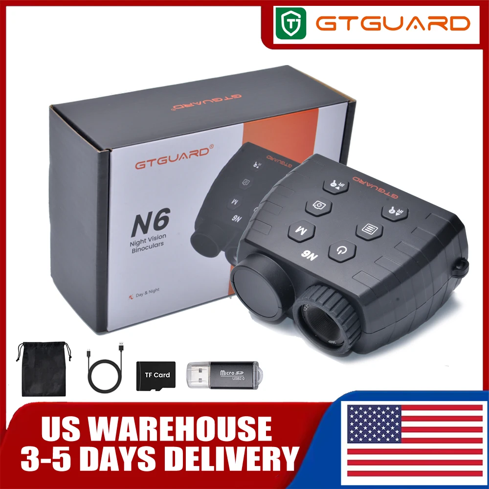 

Official Genuine GTGUARD N6 Night Vision Goggles IR Night-Visions Binoculars 5X Zoom Telescope Day/Night Use For Hunting Camping