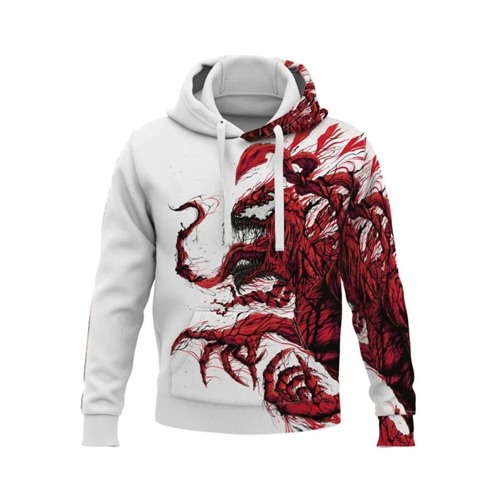 

New Disney Hoodies Venom Cartoon Anime 3D Print Streetwear Homens Mulheres Moda Oversized Moletons Hoodie Crianças Pullover Vest