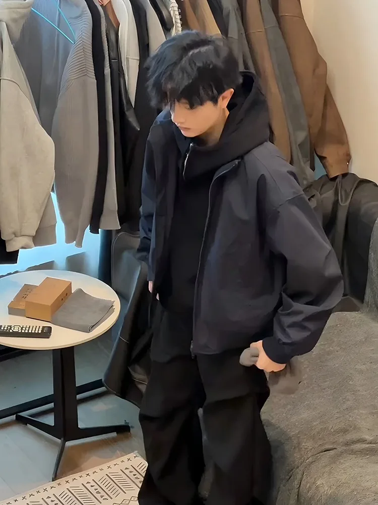 

Мужское пальто-пилот с воротником-стойкой American Sle, ветрозащитная верхняя одежда, модная осенне-зимняя жесткая мужская одежда