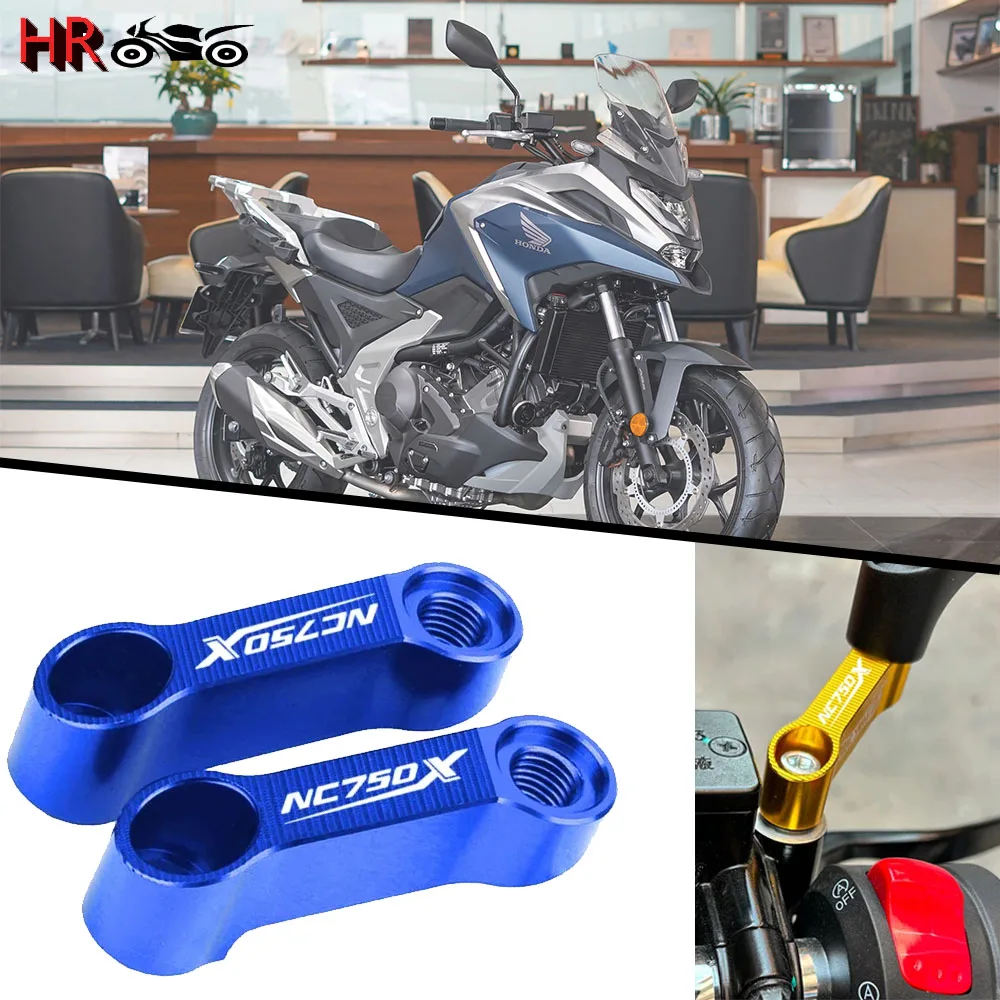 2PCS For HONDA NC750 NC700S NC750X Accessories NC750X Rearview Mirror Extend Motorcycle Aluminum Mirrors Riser Extension Bracket