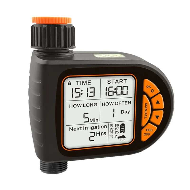 

A21I-New LCD Display Water Timer Waterproof IP65 Home Garden Irrigation Rainfall Timer Automatic Controller System