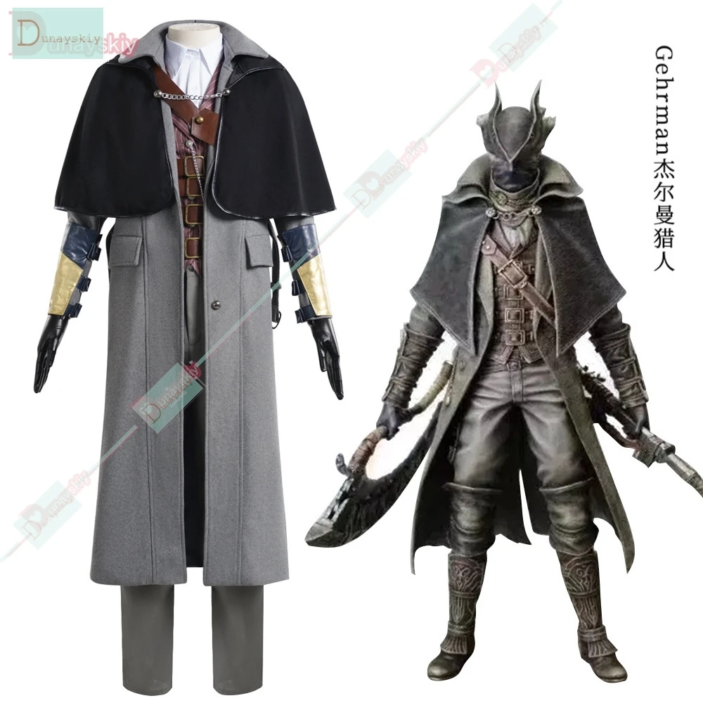 Game Bloodborne Gehrman Cosplay Costume Halloween Outfits Women Men New Suit Uniform Accessories And Props Set