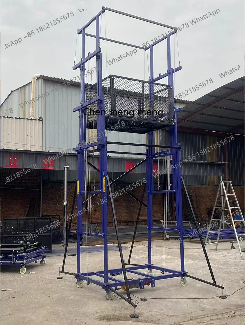 New arrive Foldable electric lift scaffolding wireless remote control indoor and outdoor upper and lower platform mobile small e