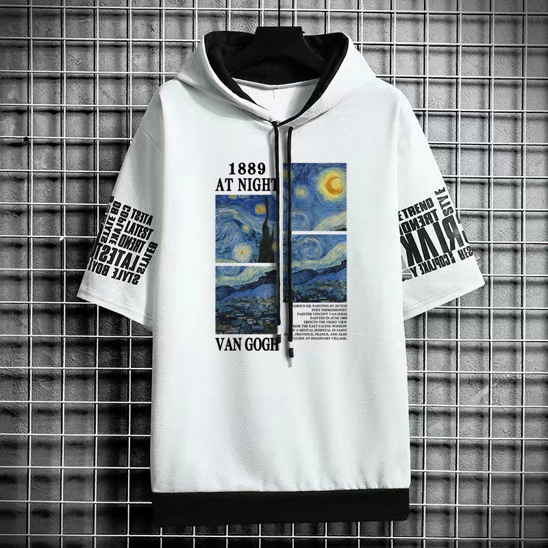 Summer T Shirt for Men Van Gogh Art Oil Painting Graphic T-shirt Women Hoodie Harajuku Streetwear Top Short Sleeve Sweatshirts